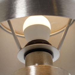 Lámpara de mesa Alexandra House Living Plateado Metal 25 W 20 x 39 x