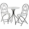 Conjunto de Mesa con 2 Sillas Alexandra House Living Blanco Negro 60 x