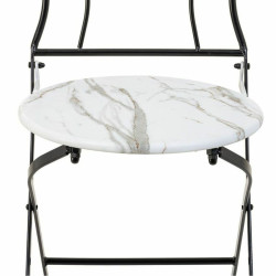 Conjunto de Mesa con 2 Sillas Alexandra House Living Blanco Negro 60 x