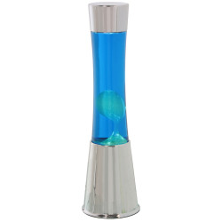 Lámpara de Lava Alexandra House Living Azul Blanco Metal 11 x 39 x 11