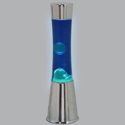 Lámpara de Lava Alexandra House Living Azul Blanco Metal 11 x 39 x 11