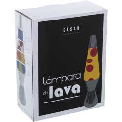 Lámpara de Lava Alexandra House Living Amarillo Rosa Metal 9 x 37 x 9