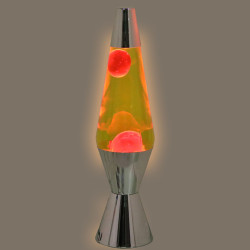 Lámpara de Lava Alexandra House Living Amarillo Rosa Metal 9 x 37 x 9