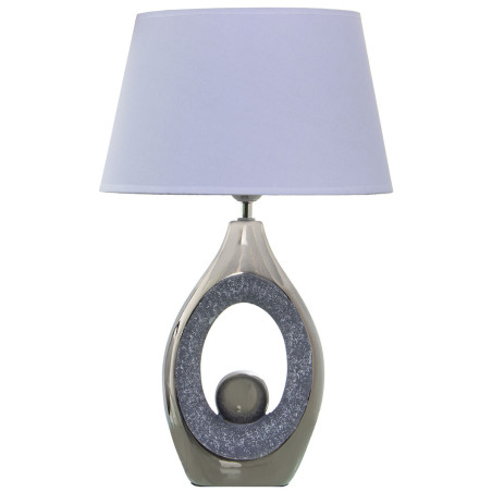 Lámpara de mesa Alexandra House Living Negro Gris Multicolor Plateado