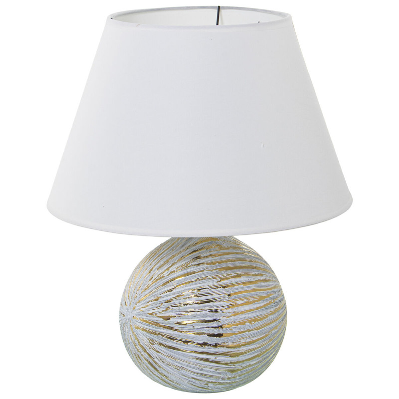 Lámpara de mesa Alexandra House Living Blanco Dorado Cerámica 40 W 3 Lámpara de mesa Alexandra House Living Blanco Dorado Cerámica 40 W 3