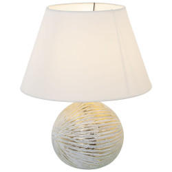 Lámpara de mesa Alexandra House Living Blanco Dorado Cerámica 40 W 3