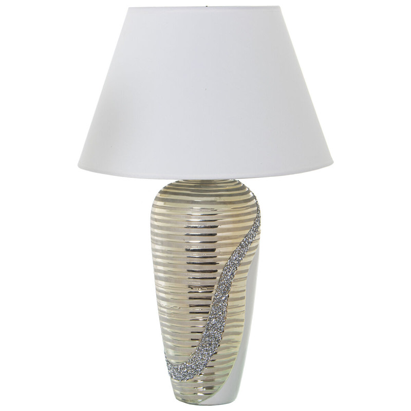 Lámpara de mesa Alexandra House Living Blanco Dorado Cerámica 40 W 1 Lámpara de mesa Alexandra House Living Blanco Dorado Cerámica 40 W 1