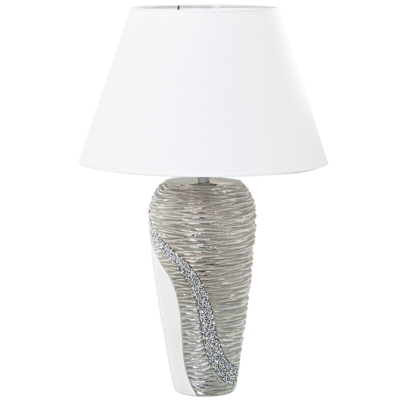 Lámpara de mesa Alexandra House Living Blanco Dorado Cerámica 40 W 1 Lámpara de mesa Alexandra House Living Blanco Dorado Cerámica 40 W 1