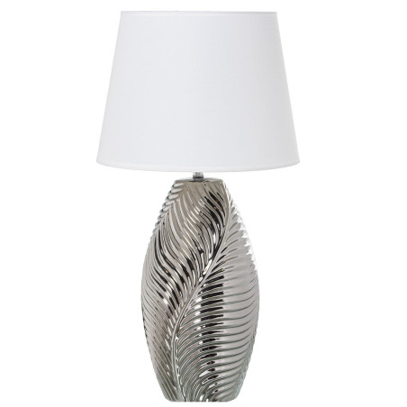 Lámpara de mesa Alexandra House Living Blanco Plateado Cerámica 60 W