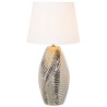 Lámpara de mesa Alexandra House Living Blanco Plateado Cerámica 60 W