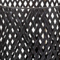 Set de Maceteros Alexandra House Living Negro Metal Hierro 27 x 74 x 2