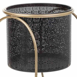 Set de Maceteros Alexandra House Living Negro Metal Hierro 26 x 178 x