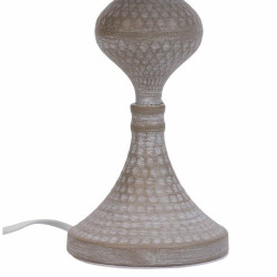 Lámpara de mesa Alexandra House Living Blanco Gris Metal Tela 220-240