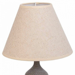 Lámpara de mesa Alexandra House Living Blanco Gris Metal Tela 220-240