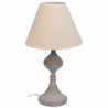 Lámpara de mesa Alexandra House Living Blanco Gris Metal Tela 220-240