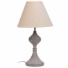 Lámpara de mesa Alexandra House Living Blanco Gris Metal Tela 220-240