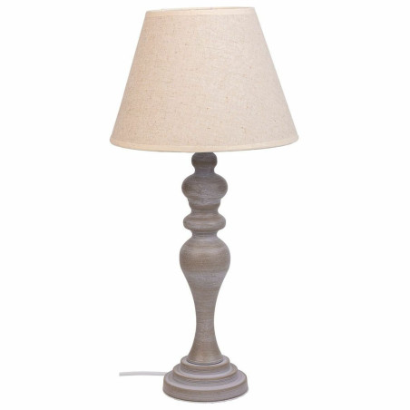 Lámpara de mesa Alexandra House Living Blanco Gris Metal Tela 220-240