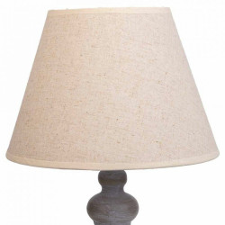Lámpara de mesa Alexandra House Living Blanco Gris Metal Tela 220-240