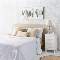 Lámpara de mesa Alexandra House Living Blanco Gris Metal Tela 220-240