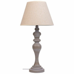 Lámpara de mesa Alexandra House Living Blanco Gris Metal Tela 220-240