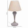 Lámpara de mesa Alexandra House Living Blanco Gris Metal Tela 220-240