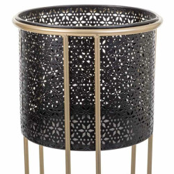 Set de Maceteros Alexandra House Living Negro Metal Hierro 26 x 150 x