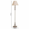 Lámpara de Pie Alexandra House Living Blanco Gris 220-240 V 38 x 154