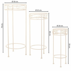 Soporte para Maceta Alexandra House Living Blanco Metal Hierro 28 x 12