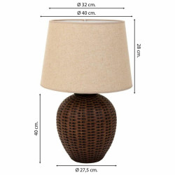 Lámpara de mesa Alexandra House Living Marrón Poliresina 220-240 V 2