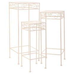 Soporte para Maceta Alexandra House Living Blanco Metal Hierro 28 x 16