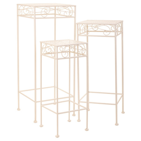 Soporte para Maceta Alexandra House Living Blanco Metal Hierro 28 x 16