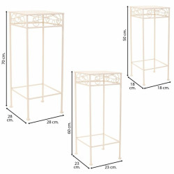 Soporte para Maceta Alexandra House Living Blanco Metal Hierro 28 x 16
