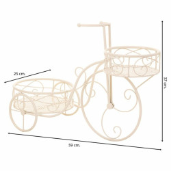 Soporte para Maceta Alexandra House Living Blanco Metal Hierro Bicicle