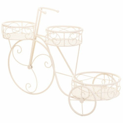 Soporte para Maceta Alexandra House Living Blanco Metal Hierro Bicicle
