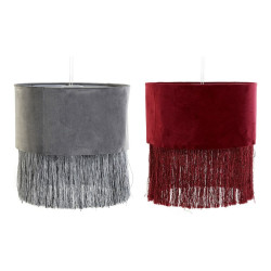 Pantalla de Lámpara DKD Home Decor 8424001773930 Gris Burdeos Metal T
