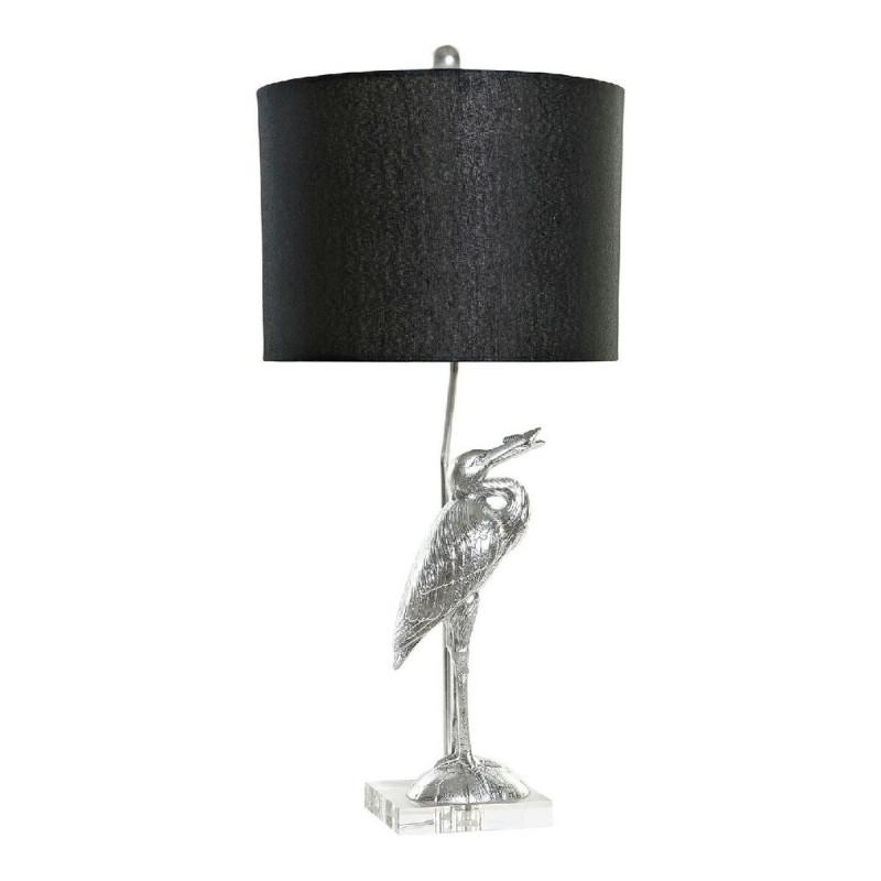 Lámpara de mesa DKD Home Decor Negro Plata Poliéster Acrílico Resin Lámpara de mesa DKD Home Decor Negro Plata Poliéster Acrílico Resin