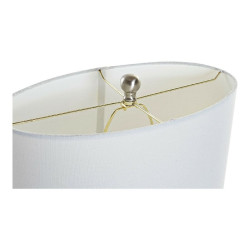 Lámpara de mesa DKD Home Decor 8424001806843 Blanco Dorado Plateado M