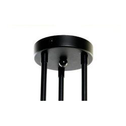 Lámpara de Techo DKD Home Decor Blanco Negro Metal Cristal 220 V 50 W