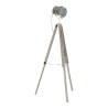 Lámpara de Pie DKD Home Decor Metal Madera Plata Marrón claro Trípo
