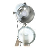 Lámpara de Pie DKD Home Decor Metal Madera Plata Marrón claro Trípo
