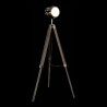 Lámpara de Pie DKD Home Decor Metal Madera Plata Marrón claro Trípo