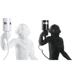 Lámpara de mesa DKD Home Decor 31 x 34 x 55 cm Negro Blanco Resina 22