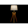 Lámpara de Mesa DKD Home Decor Marrón Beige Poliéster Madera 220 V