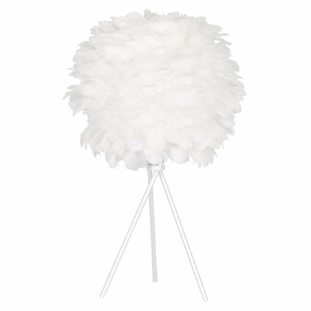 Lámpara de mesa DKD Home Decor Blanco Metal Pluma (42 x 42 x 60 cm)