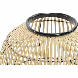 Lámpara de mesa DKD Home Decor Negro Metal Marrón Bambú (36 x 36 x