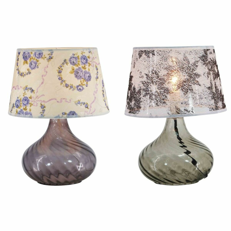 Lámpara de mesa DKD Home Decor 25 x 25 x 33,5 cm Cristal Multicolor 2