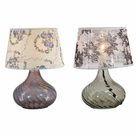Lámpara de mesa DKD Home Decor 25 x 25 x 33,5 cm Cristal Multicolor 2