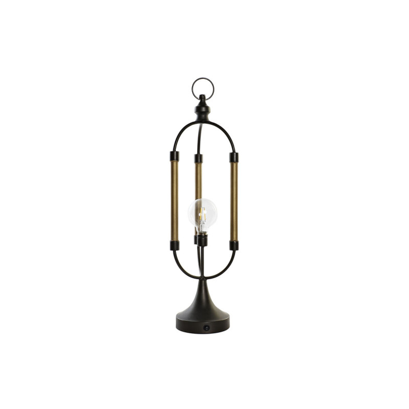 Decoración luminosa DKD Home Decor Negro Dorado Metal (18 x 18 x 61 c