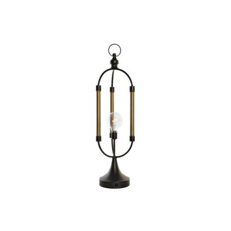 Decoración luminosa DKD Home Decor Negro Dorado Metal (18 x 18 x 61 c