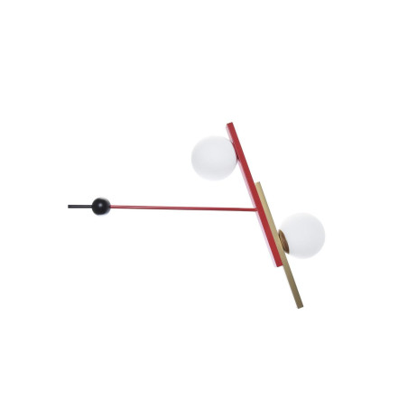 Lámpara de Techo DKD Home Decor Rojo Negro Dorado Blanco (64 x 20 x 1
